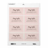 Eenvoudig modern script retouradres etiket (Full Sheet)