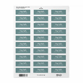Eenvoudig modern script retouradres etiket (Full Sheet)