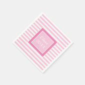 Eenvoudig modern script roze afstudeerfeest servet (Hoek)