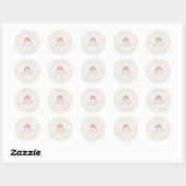 Eenvoudig modern script Trendy Abstracte regenboog Ronde Sticker (Vel)