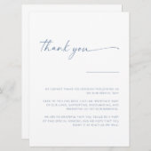 Eenvoudig modern Script Weddenschap Dank u Onderte (Voorkant / Achterkant)