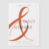 Eenvoudig Modern SINAASAPPEL Overlay Wedding Save  Vellum Uitnodigingen (Voorkant)