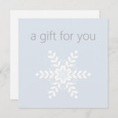 Eenvoudig modern Snowflake Holiday Cadeaucertifica (Voorkant / Achterkant)