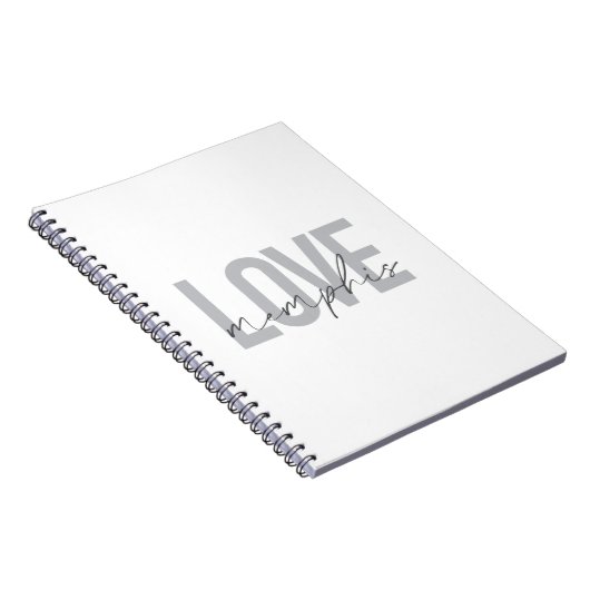 Eenvoudig, modern, stedelijk, cool design Love Mem Notitieboek (Rechterzijde)