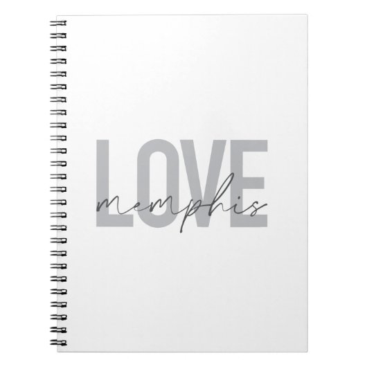 Eenvoudig, modern, stedelijk, cool design Love Mem Notitieboek (Voorkant)