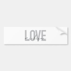 Eenvoudig, modern, stedelijk, cool design Love Mic Bumpersticker