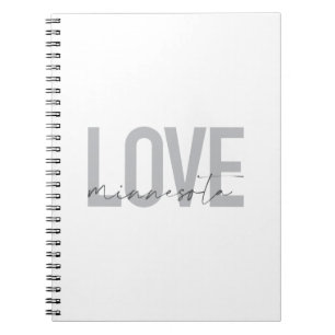 Eenvoudig, modern, stedelijk, cool design Love Min Notitieboek