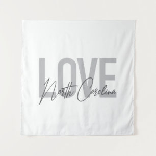 Eenvoudig, modern, stedelijk design Love North Car Wandkleed