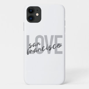 Eenvoudig, modern, stedelijk design Love San Franc iPhone 11 Hoesje