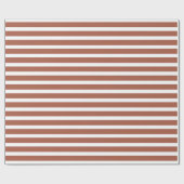 Eenvoudig modern Terracotta Striped minimalist Cadeaupapier (Vlak)