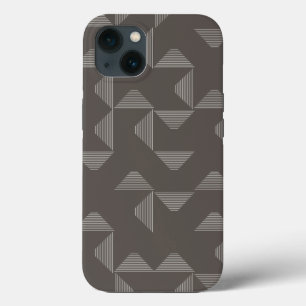 Eenvoudig, modern, trendgeometrisch grafisch patro iPhone 13 hoesje