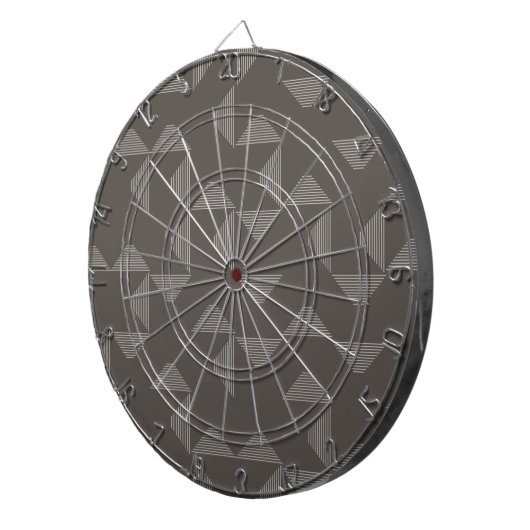 Eenvoudig, modern, trendgeometrisch grafisch patro dartbord (Voorkant Rechts)
