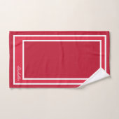 Eenvoudig, modern, True Red Bad Handdoek (Handdoek)