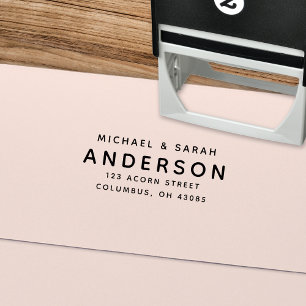 Eenvoudig modern Typografierendement Zelfinktende Stempel