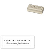 Eenvoudig modern van de bibliotheek aangepaste naa 	rubberstempel (Gestempeld)