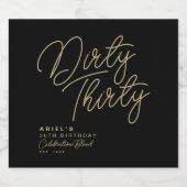 Eenvoudig Modern Vies Dertig Gepersonaliseerd Spar Sparkling Wijnetiket (Enkel label)