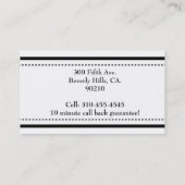 Eenvoudig , modern Visitekaartje (Achterkant)