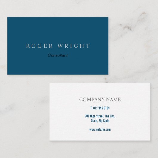 Eenvoudig modern visitekaartje (Voorkant / Achterkant)