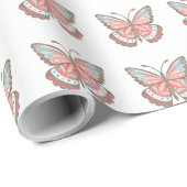 Eenvoudig modern vlinderpatroon cadeaupapier (Rol Hoek)