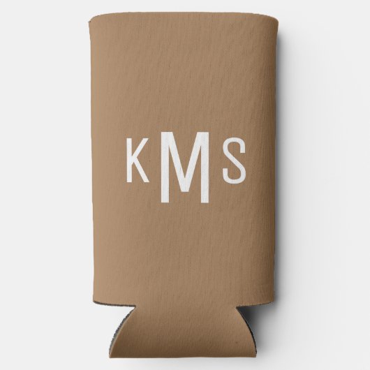 Eenvoudig modern wit monogram goud (Achterkant)