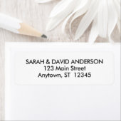 Eenvoudig modern wit retour adres label (Insitu)