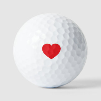 Eenvoudig Modern Wit Rode Hart Grafisch Golfballen