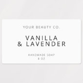 Eenvoudig modern wit zeeplabel labels (Design 1)