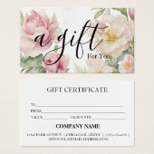 Eenvoudig & Modern Zakelijk Cadeaubewijs Visitekaartje (Voorkant /achterkant)