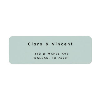 Eenvoudig Modern Zee Foam Retouradres Etiket