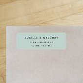 Eenvoudig modern Zee Schuimretour-adreslabel Etiket