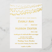 Eenvoudig modern zilver Bevroren galaxy Wedding Folie Uitnodiging (Voorkant)