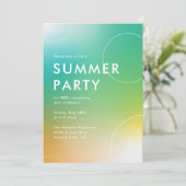 Eenvoudig modern zomercocktailparty (groen) kaart (Staand voorkant)