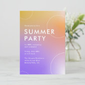 Eenvoudig modern zomercocktailparty (Paarse) Kaart (Staand voorkant)