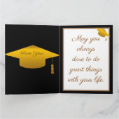 Eenvoudig modern zwart goud aanpassen kaart (Binnen)