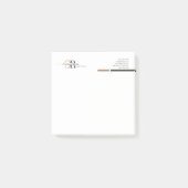 Eenvoudig Modern Zwart Goud Monogram Post-it® Notes (Voorkant)
