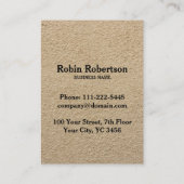 Eenvoudig modern zwart kraftpapier zwart monogram visitekaartje (Achterkant)