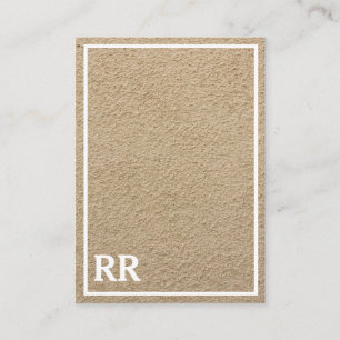 Eenvoudig modern zwart kraftpapier zwart monogram visitekaartje