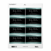 Eenvoudig modern zwart label met luxe typografie (Full Sheet)