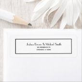 Eenvoudig Modern Zwart Lijst retour adres label (Insitu)