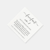 Eenvoudig modern zwart Script Fun Fact 2 Weddensch Servet (Hoek)