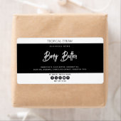 Eenvoudig modern zwart wit etiket (Insitu)