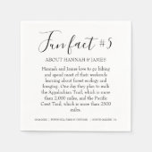 Eenvoudig modern zwart wit Fact 5 bruiloft Servet (Voorkant)