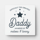 Eenvoudig Modern Zwart Wit Grootste Papa Fotoplaat (Voorkant)