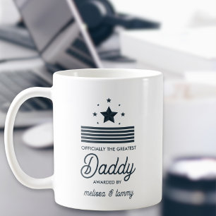 Eenvoudig Modern Zwart Wit Grootste Papa Koffiemok
