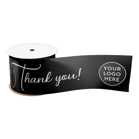 Eenvoudig Modern Zwart Wit Logo Zakelijk Script Lint (Spoel)