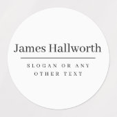 Eenvoudig modern zwart-wit waterdicht labels (Design 1)