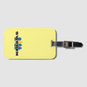 Eenvoudig Modern Zweden Zweeds land Vlag Souvenir Bagagelabel (Voorkant (horizontaal))