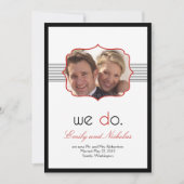 Eenvoudig moderne aankondiging van het huwelijk (Voorkant)