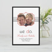 Eenvoudig moderne aankondiging van het huwelijk (Staand voorkant)