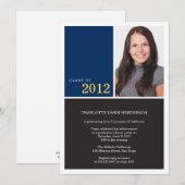 Eenvoudig moderne afstuderen-categorie uitnodiging (Voorkant / Achterkant)